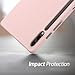 Callyue Slim Case for 12.4 inch Samsung Galaxy Tab S9+ Plus/Tab S9 FE Plus 2023, Ultra Thin Lightweight Matte Soft Flexible Frosted TPU Skin Bumper Back Cover Shell, Pink