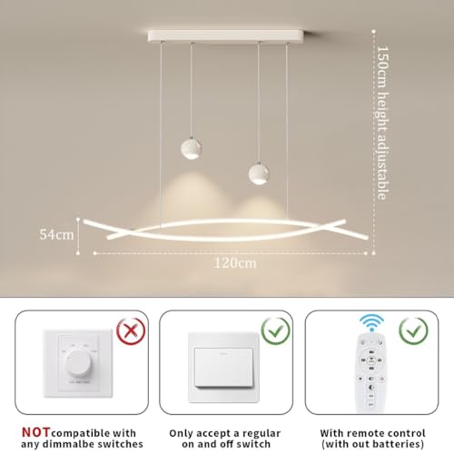 Suspension LED linéaire blanche à intensité variable contre l'éblouissement