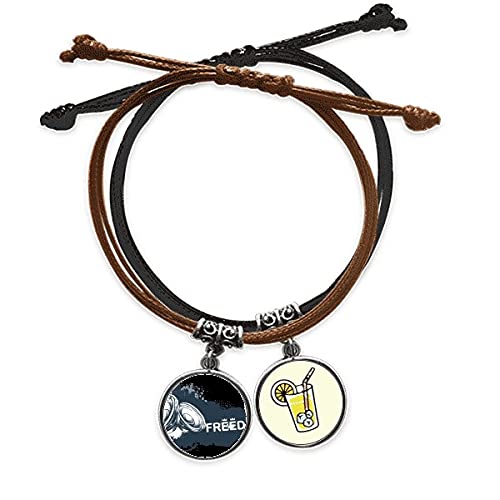 Bracelet hip-hop ajustable en corde et cuir pour éviter les irritations du poignet
