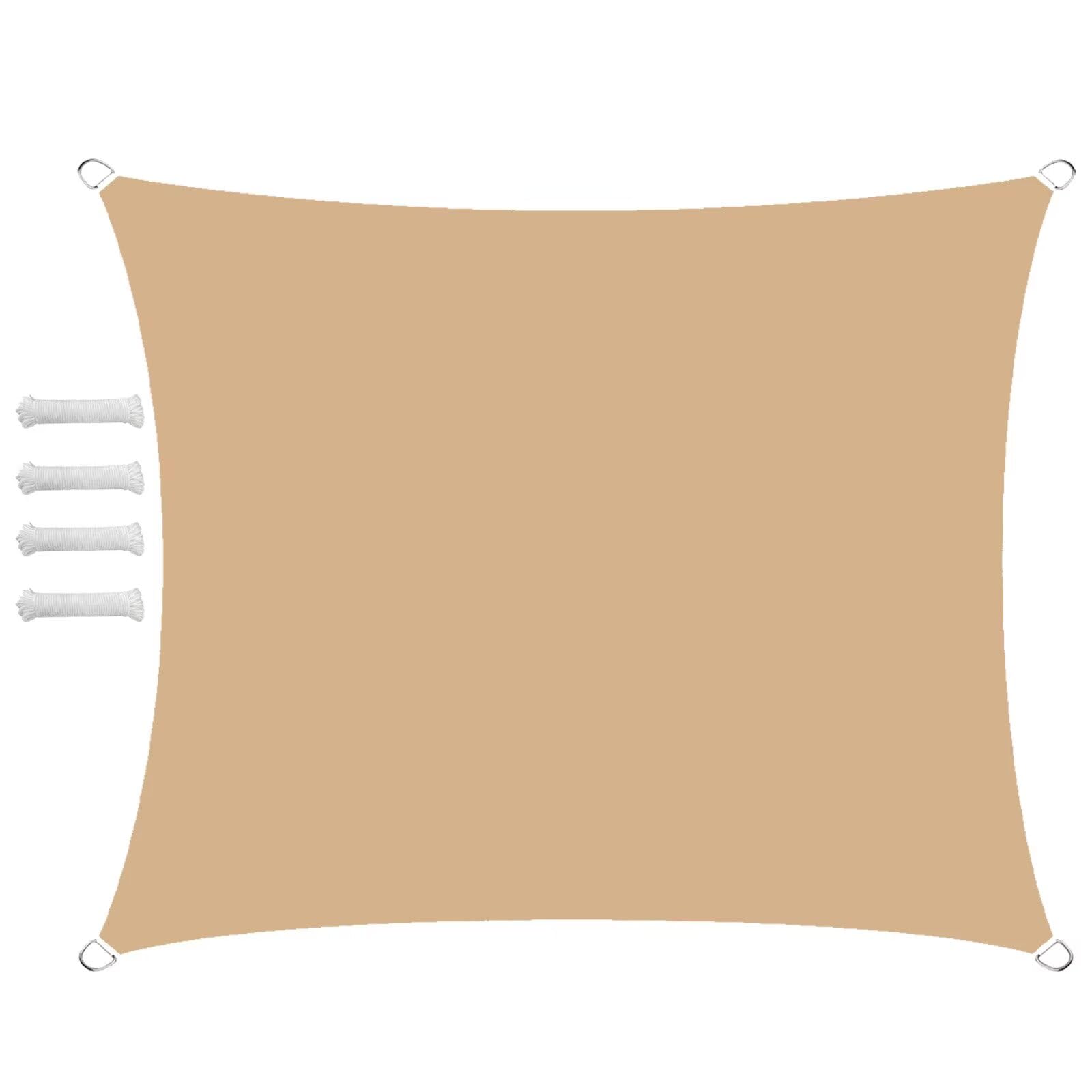 Toile d'ombrage UV Protection Rectangulaire Imperméable 2x3.5m Beige