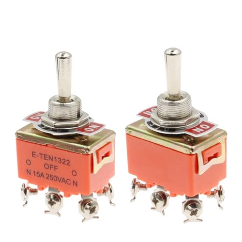 Interruptor basculante E-TEN1322 de palanca de 6 pines y 3 posiciones ON-OFF-ON 15A 250VDC
