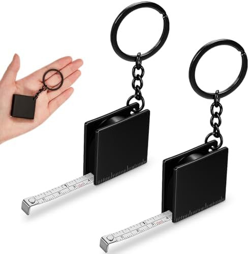 Quelay 2 Pcs Mini Tape Measure Metal Keychain up to 51.97 Inches/...