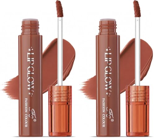 Image of Fashion Colour Pretty Lip Glow Liquid Lipstick Waterproof | Matte Finish | Non Transfer 16 Hours Wear | Liquid Lipstick Nudeshade To Boldshade | Perfectly fit to all Indian Skin Tones | (#Ripe Hawthorn, 3ML)