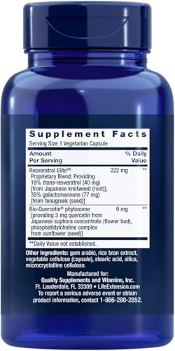 image for Life Extension Optimized Resveratrol Elite, 60 Vegetarian Capsules, wi