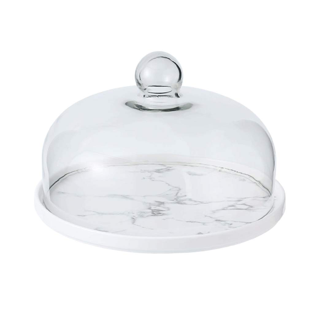 Plaque de gâteau en céramique avec cloche platine plateau de mariage rotatif L