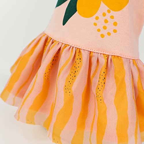 Fitwarm Dog Summer Floral Tulle Dress, Cotton Dog Clothes For Small Dogs Girl, Cat Apparel, Pink, Small #TOP3