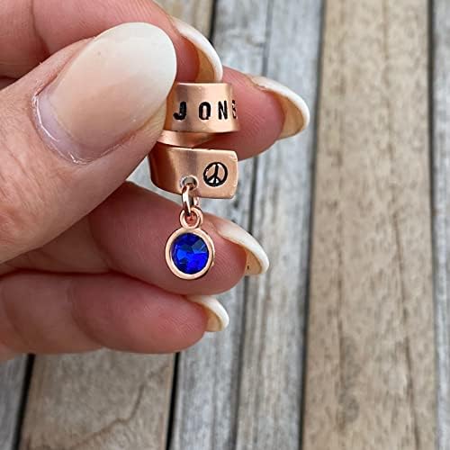 Rose gold Stethoscope Name Tag with custom birthstone crystal, Personalised Stethoscope ID Charm Name Tag. Nurse, Doctor, Vet Nurse, Identification Tag Rose Gold