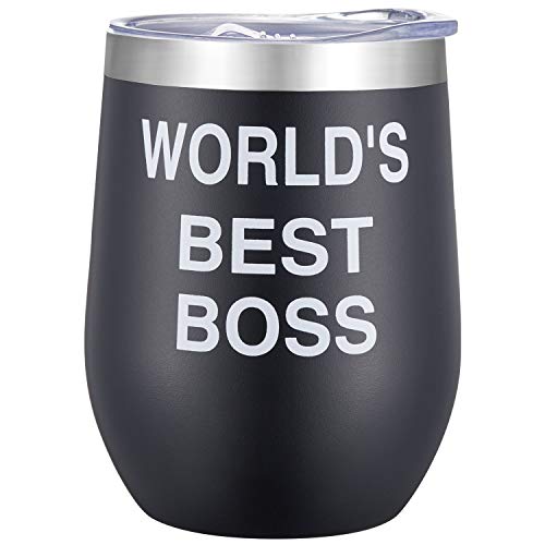 World’s Best Boss – Funny Birthday/Christmas/Boss’s Day Wine Gifts Ideas for Coworkers, Male