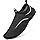 gitzing Water Beach Swim Shoes Women Quick Dry Sea Shoes Men Barefoot Breathable Aqua Lightweight for Surfing Running Driving Pool Yoga, Black 9 UK/43 EU
