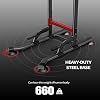 Power Tower Adjustable Height Pull Up & Dip Station Multi-Function Home Strength Training Fitness Workout Station for Home Gym