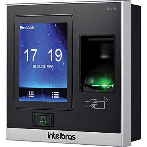 Controlador de Acesso Intelbras Senha Touchscreen Cartão Proximidade e Leitor Biométrico SS 420