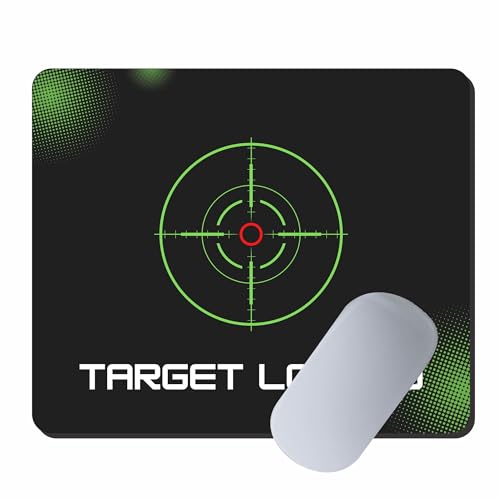 Image of Target Locked Gaming Mouse Pad - Precision Aim Design, Non-Slip Rubber Base, 9 x 7.5 Inch