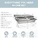 Large Full Size 33-Pcs Disposable Chaffing Buffet with-Covers, Utensils, Fuel Cans – Premium Chafing Dish Set for Events, Parties, Catering