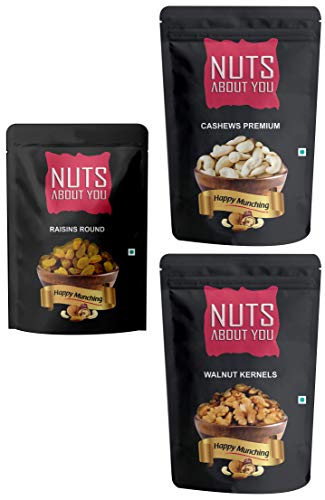 Image of NUTS ABOUT YOU Raisin 500g, Cashews 500 Grams and Walnut Kernels 400g