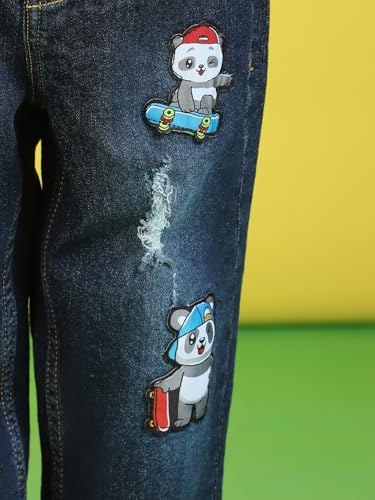 Image of Nautinati Boys Cotton Denim Jeans with Value-Added Detailing | Age 2-10 Years