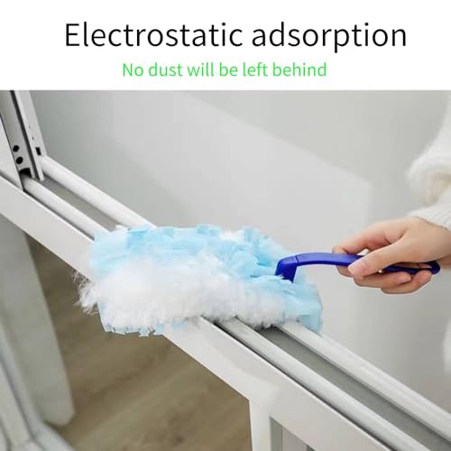 Image of Duster Refills for Swiffer Duster,10 Count 180 Heavy Duty Dusters Refills,Multi Surface Heavy Duty Feather Dusters Kit for Cleaning Kitchens,Bedrooms,Bathrooms,Studies,Cars (10, Blue)