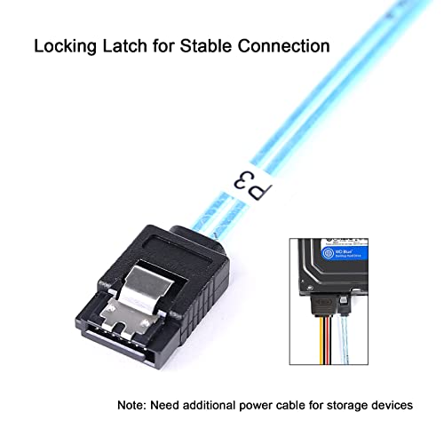 ADCAUDX SATA-III Cable-1M, 4Pcs/Set-SATA-6Gbps HDD-SDD Data-Cable Replacement for Server Bitcoin Computer SSD HDD CD DVD Drives Raid (3.3FT) by ADCAUDX - Image 3