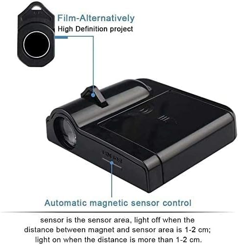 Miniatura 3 de Proyector de logo de luces para puerta de automóvil, Stitch, 2 unidades, luces universales inalámbricas, luces de bienvenida, luces de sombra