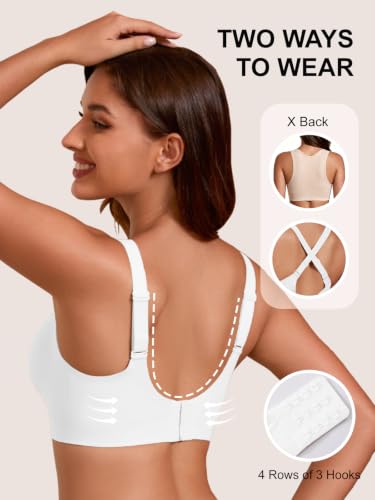 COCOMARTS Jelly Bras for Women No Underwire Full Coverage Push Up Bra Wireless Seamless Bra Comfortable Tshirt Bralettes White Small — view 4