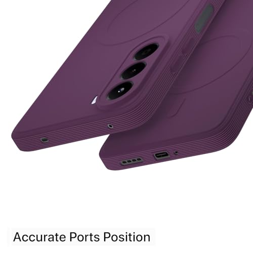 Image of Hupshy Back Cover for OnePlus Nord CE 6 Lite 5G Soft Matte Silicone Mag-Safe Design (Mag-Safe Not Support) Camera Protection | Slim Fit Bumper Cover (Purple)