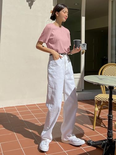 Image of GRECIILOOKS Women's Poly Cotton Regular Fit Crop Top, Loose Fit Oversized Shirts & Stylish Korean Tank Tops for Summer Wear (Available in Plus Size)