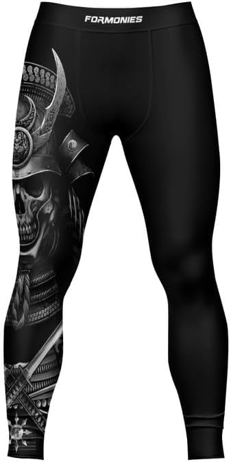 Samurai Men's MMA Spats Leggings Tights Jiu Jitsu BJJ No Gi Compression Leggings for Men