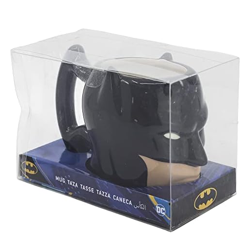 Taza de cerámica con forma en 3D de 340 ml en caja regalo de Batman