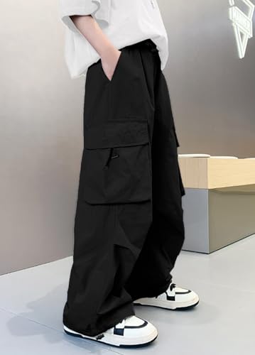 Boys Cargo Pants Waterproof Quick Drying Drawstring Hiking Pants 6-14 Years3