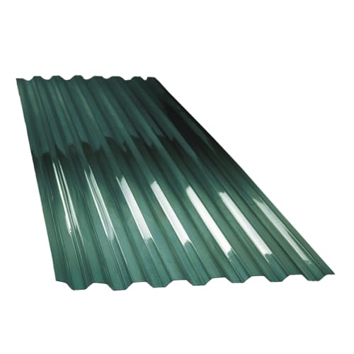 Clear Green Polycarbonate Corrugated Roofing Panels (10)