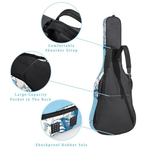 Housse guitare acoustique antichoc et imperméable motif cochon amusant - 3