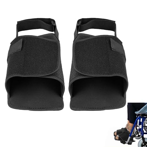TUKEVA 2 Piezas correas para Soporte De Zapatos para Silla De Ruedas Correa De Sujeción Del Reposapiés Para Silla De Ruedas para Zapatos De Silla De Ruedas Correas Protege Los Pies (Negro)