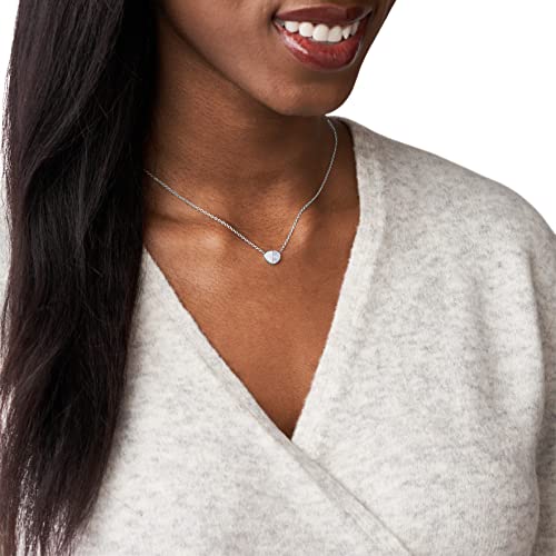 Skagen Agnethe Silver Mother Of Pearl Station Necklace #TOP2