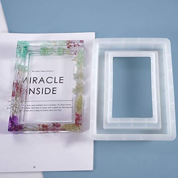 Resin Crystal Epoxy Mold Rectangular Photo Frame Crafts Casting Silicone Mould