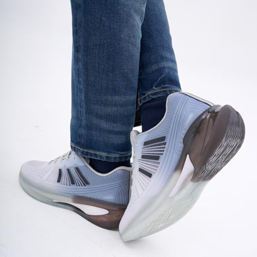 Image of FAUSTO Men's Breathable Sport Shoes|KPU Upper and Anti-Skid Bounce Back Phylon Sole|Athleisure Running Shoes|Lace Up Walking Shoes|Gym Shoes