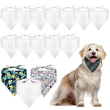 30 PCS Sublimation Blank Dog Bandana,DIY Custom Holiday Dog Scarf, Sublimation pet Triangle bib Handkerchief Accessories Tags Blanks Bulk