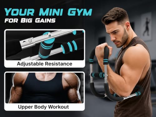 Image of AMTARYAMI Twister Arm Trainer for Men | Flexible Chest Workout Equipment for Home Gym | Muscle Builder & Strength Training for Arms | 66-88-110lb Adjustable Resistance Levels
