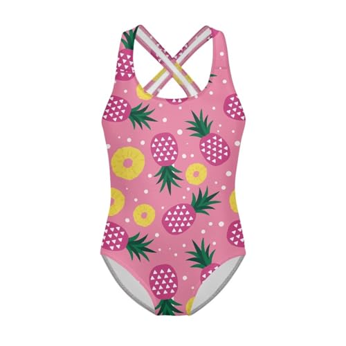 Image of JEOCODY Swimsuit for Girls One Piece Bathing Suit for Teens Crossback Hawaiian Beach Swimwear