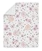 Sweet Jojo Designs 5-Piece Toddler Bedding Set (Pink/Grey Boho Floral) for Girls, Kids incl. Bed in a Bag Comforter, Blanket, Pillowcase, Sham & Sheets (Watercolor, Elegant Rose, Farmhouse, Nature)