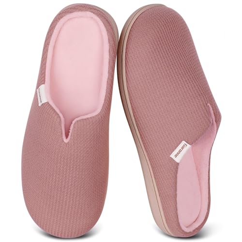 Garonne Women's V-neck Slippers with Memory Foam, Ladies' Slip-on House Shoes for Bedroom...