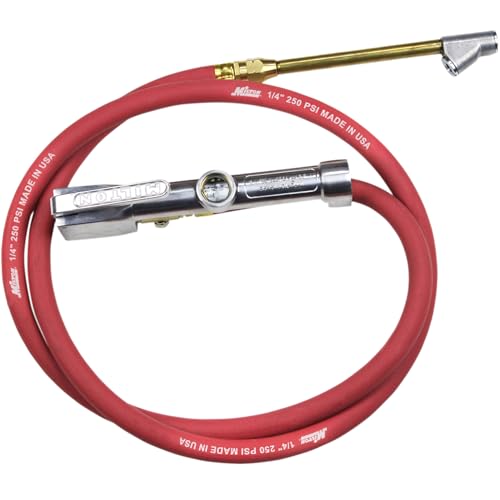 Milton 501 Dual Head Straight Chuck Inflator Gauge , Red