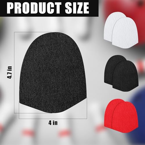 3 Pairs Replacement Bowling Shoe Slide Sole Bowling Accessories Felt Shoe Slide, Red Black White2