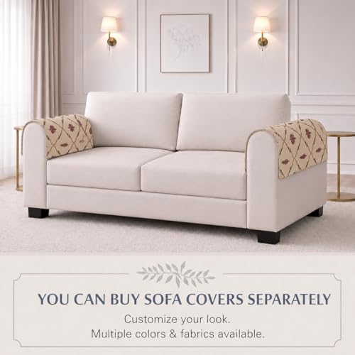 Image of STITCHNEST 'Eden Weaves Collection Series' Sofa Armrest Cover | Elegant Woven Fabric, Washable & Durable for Modern Living (18 x 22 Inches)