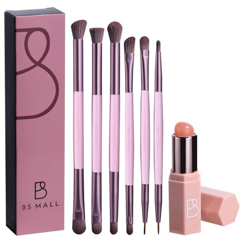 Pinceau pour fard à paupières et blush BS-MALL à double extrémité pour application uniforme
