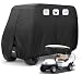 FLYMEI Waterproof Dust Prevention 2 Passenger Golf Cart Cover Fits EZ GO Club Car Yamaha Golf Carts(Black)
