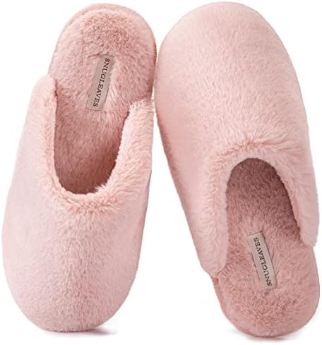 Snug Leaves Damen Flauschige Hausschuhe mit Kunstfell und Memory Foam, Sexy und Klassische Pantoffeln