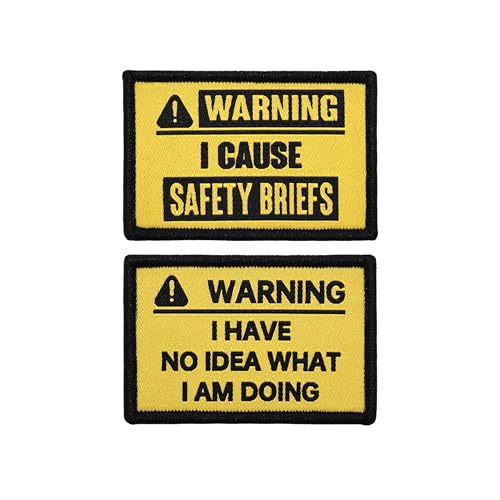 Great 1 Funny Morale Patch Set, No Idea What I'm Doing/Cause Safety Briefs