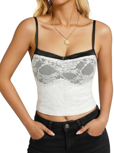 Camisole d'été Y2K pour femme style débardeur streetwear chic et brassière dentelle
