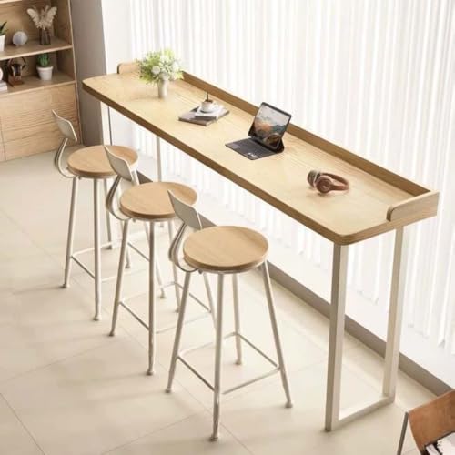 Mesas de comedor rectangulares altas para cafetería y pub 2
