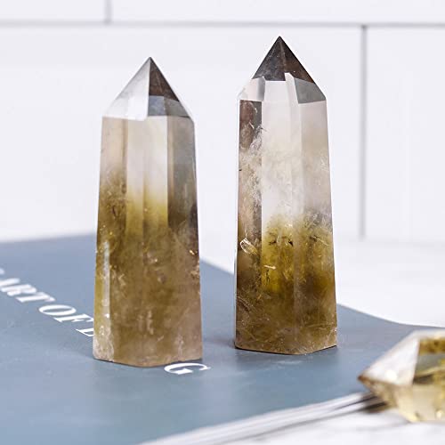 Citrine quartz cristal point de collection taillé à la main