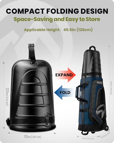 image for OutdoorMaster Golf Travel Bags for Airlines with Wheels and Hard Case 